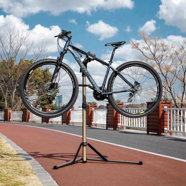 Detalle 2 de CXWXC Foldable Bicycle Repair Stand (Height Adjustable, 360° Rotatable, up to 36 kg)