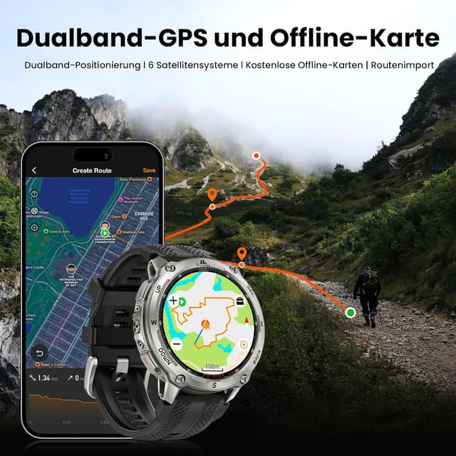 Thumbnail 2 de KOSPET Tank T4 1,43" GPS Smartwatch