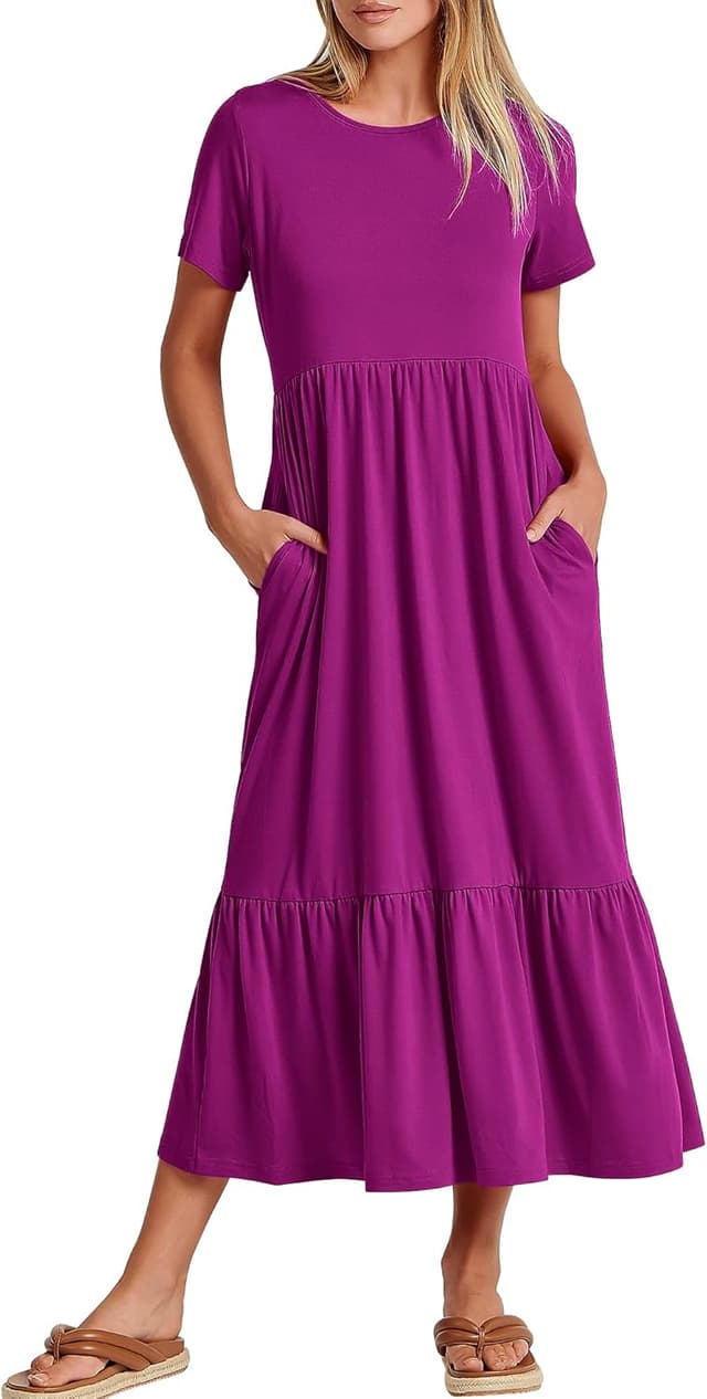 Detalle de ANRABESS 2026 Maxi Dress 1 pocket đ