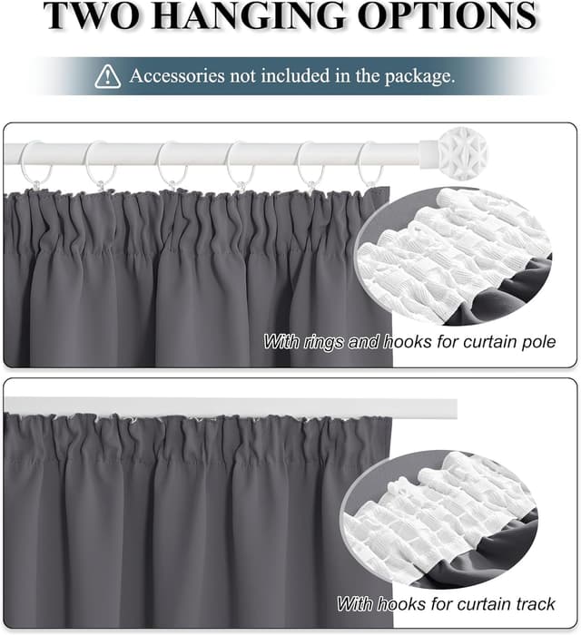 Detalle 2 de PONY DANCE Pencil Pleat Blackout Curtains 90x54 🏠