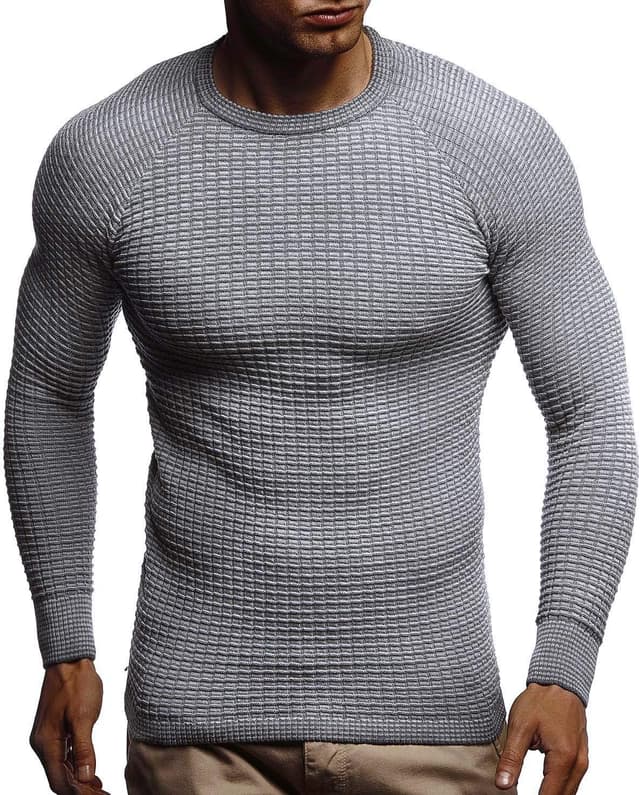 Detalle 2 de Leif Nelson LN20746 Pull col rond en maille fine