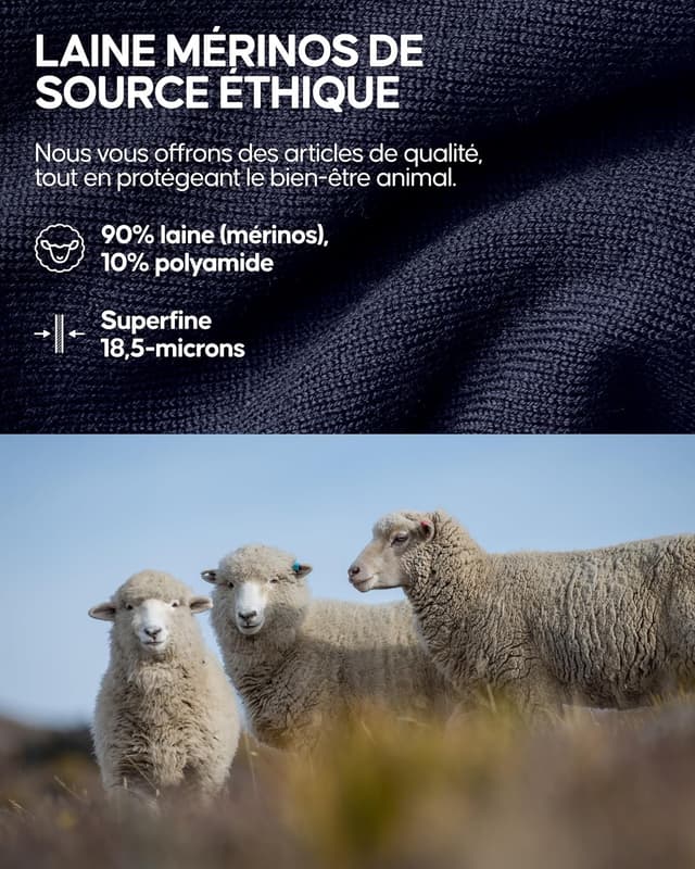 Thumbnail 4 de DANISH ENDURANCE Écharpe mérinos 90% 🧣