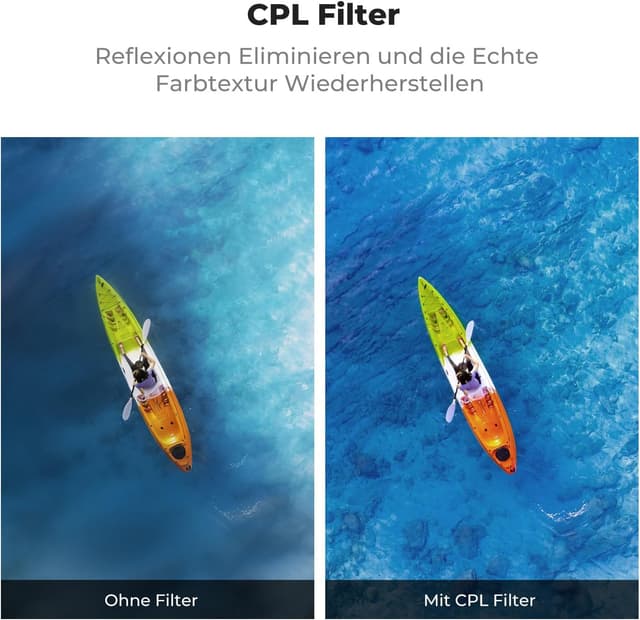 Detalle de K&F CONCEPT Clip-On Schnellwechsel-Filter Kit für DJI Osmo Action 6 (6er-Pack) mit CPL, ND8/ND16/ND32/ND64 & Black-Mist 1/4