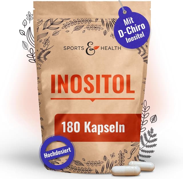 Detalle de Inositol Kapseln (Inositol Komplex) – 180 Kapseln mit Myo- und D-Chiro-Inositol