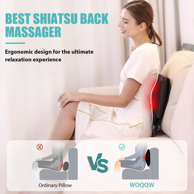 Thumbnail 2 de WOQQW Back Massager Neck Pillow with Heat