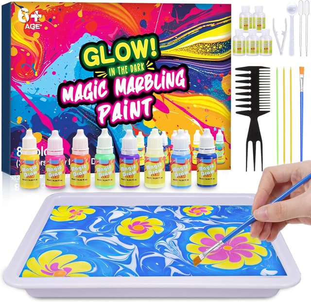 Detalle de Hapikids glow water marbling paint 30ml