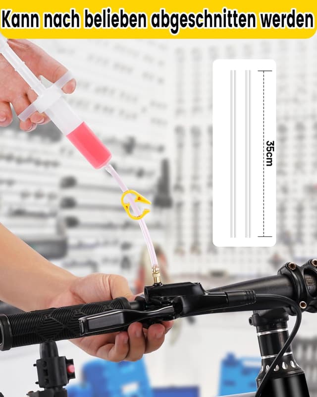 Detalle de CHUMXINY Entlüftungsset für Shimano, Tektro und Magura Hydraulik-Scheibenbremsen (inkl. 150 ml Mineralöl)