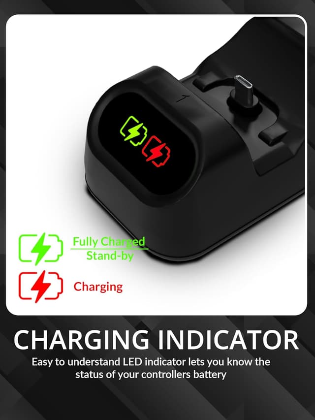 Detalle de Controller Charging Dock Stand Dual USB-C 2.5h