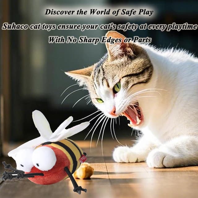 Detalle 1 de Interactive cat feather toy 14 x 7 x 4 cm