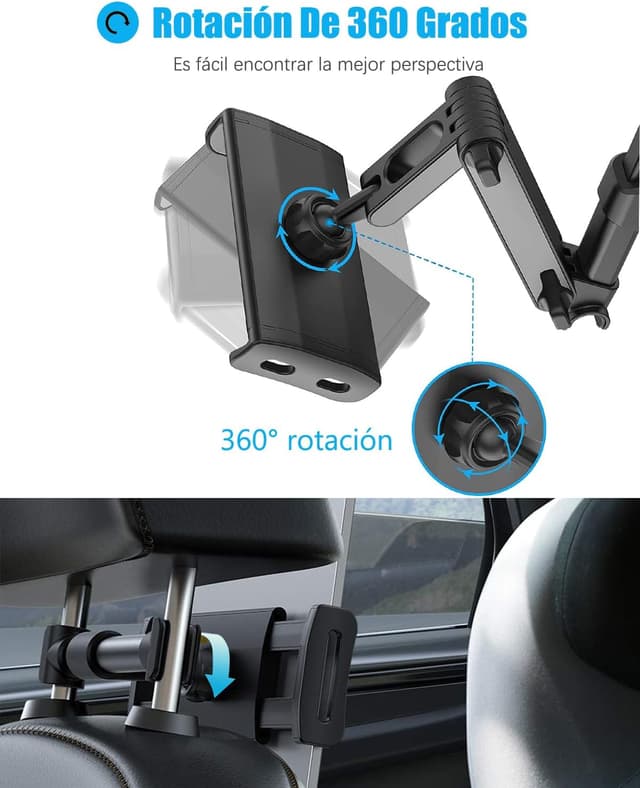 Thumbnail 2 de Zommuei Soporte Tablet Coche 360° para reposacabezas