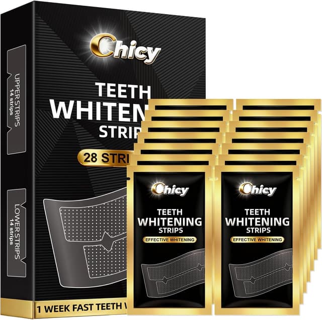 Detalle de CHICY Whitening Strips für Zähne, 14 Anwendungen