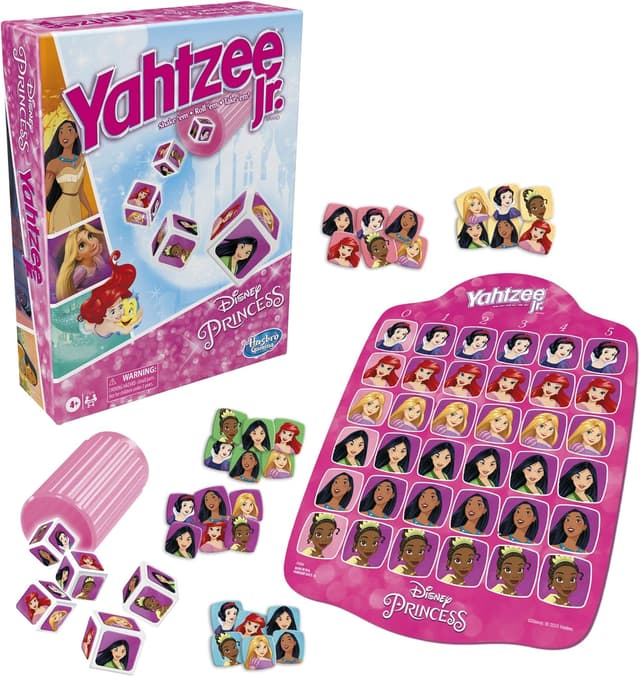 Detalle de Yahtzee Jr Disney Princess Board Game