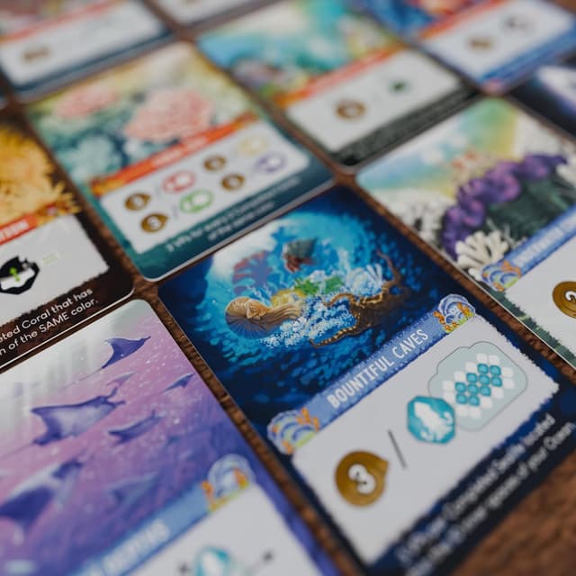 Detalle de Shallow Sea board game: Strategy tile-placement reef ecosystem game (ages 14+, 1–4 players)