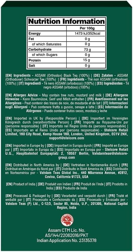 Thumbnail 1 de Vahdam Assam Té Negro Hojas Sueltas ☕ 340g, Intenso y Fuerte