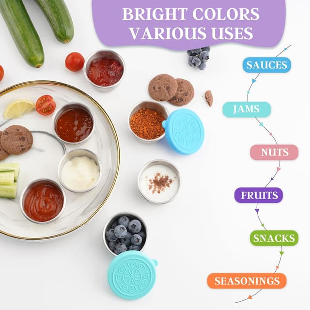 Thumbnail 3 de 6x1.6 Oz Salad Dressing Containers with Lids 🥗