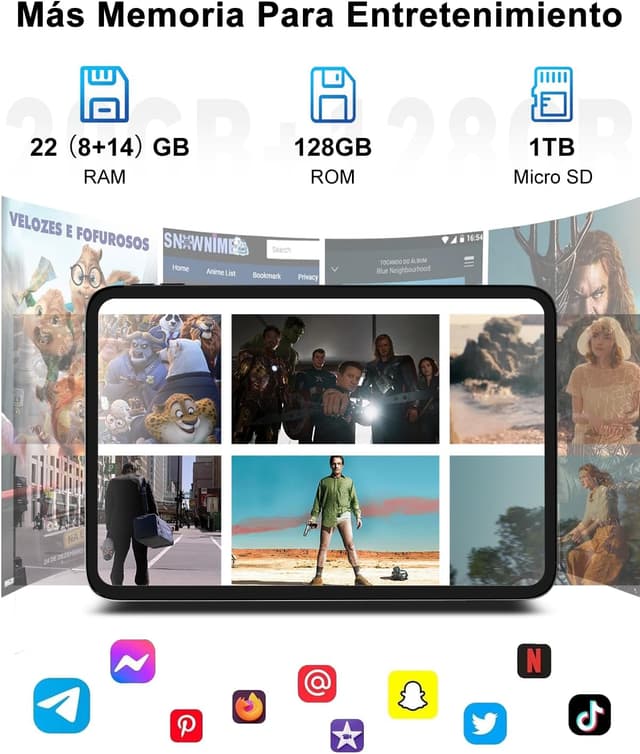 Thumbnail 3 de GOODTEL Tablette Android 15, 128 Go, 5G ⚙