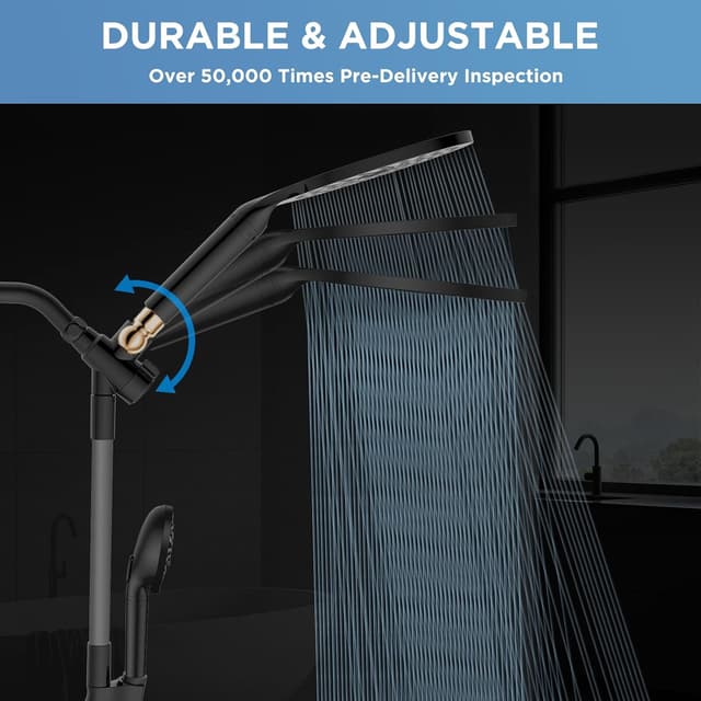 Thumbnail 1 de MakeFit Dual Filtered Rain Shower Head with Hard Water Filter