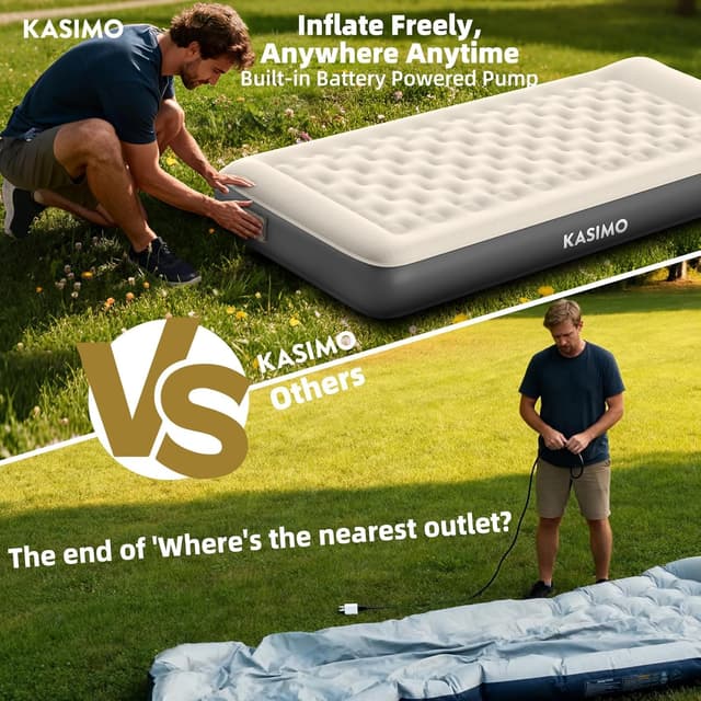 Detalle de Kasimo Single airbed 190x90x22cm TPU mattress