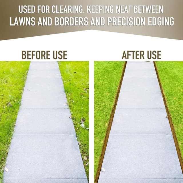 Detalle 2 de Colwelt 96cm Saw-Tooth Lawn Edging Tool with T-Grip Half Moon Blade