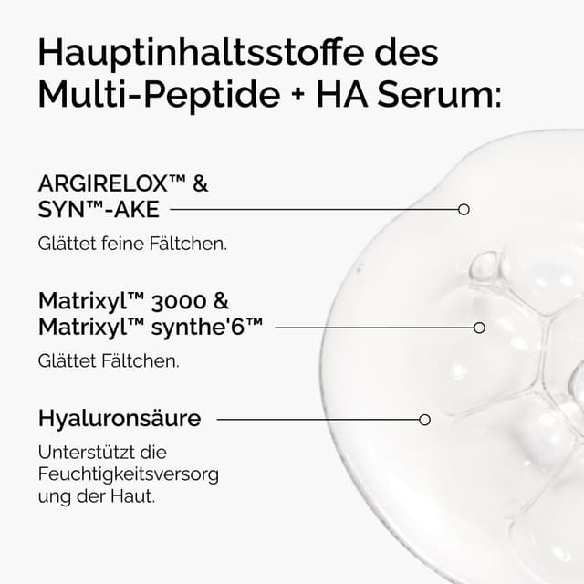 Detalle 2 de The Ordinary Multi-Peptide + HA Serum (30 ml) – Anti-Aging-Serum gegen Krähenfüße