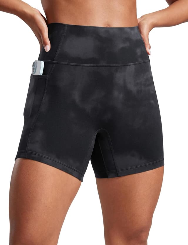 Detalle de CRZ YOGA Femmes Butterlift Short taille haute 13 cm avec poches et pas de coutures devant
