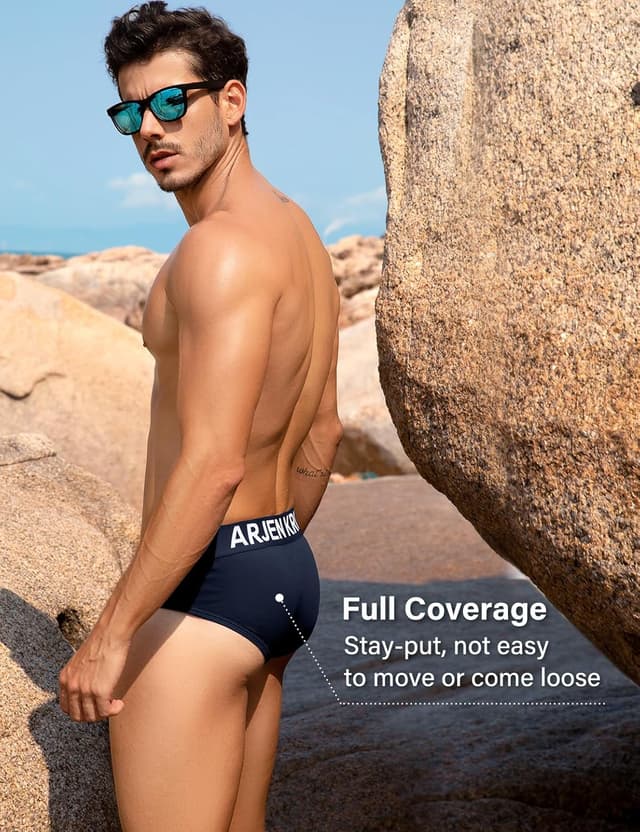 Detalle 2 de Arjen Kroos men’s briefs in natural cotton (3-pack) with low-rise fit and soft stretch