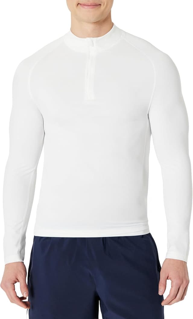 Detalle de Amazon Essentials Homme Maillot Rashguard manches longues à fermeture 1/4