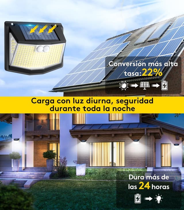Detalle 2 de Luz Exterior Solar 248 LED 4 unidades