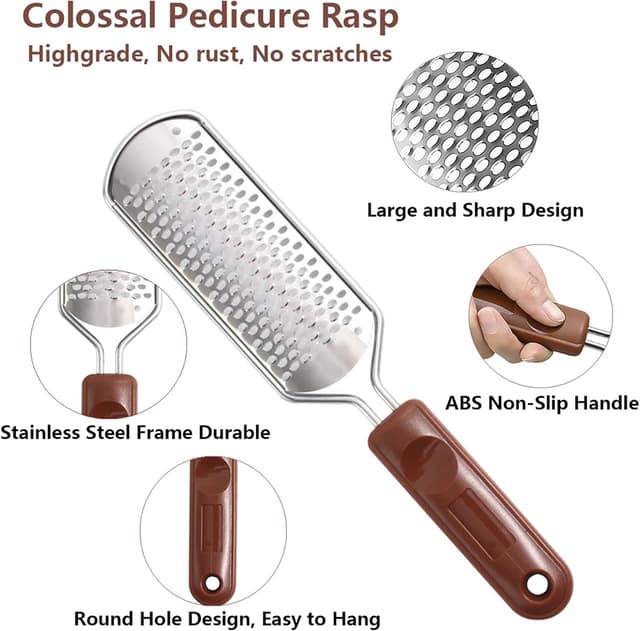 Detalle 2 de Colossal Foot Rasp & Wood Handle Callus Shaver 10 pack 🪮