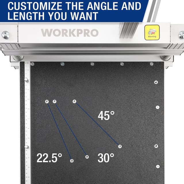 Thumbnail 2 de WORKPRO taglierina per laminato e pavimenti con lama in acciaio al tungsteno, taglio 340 mm e angoli regolabili