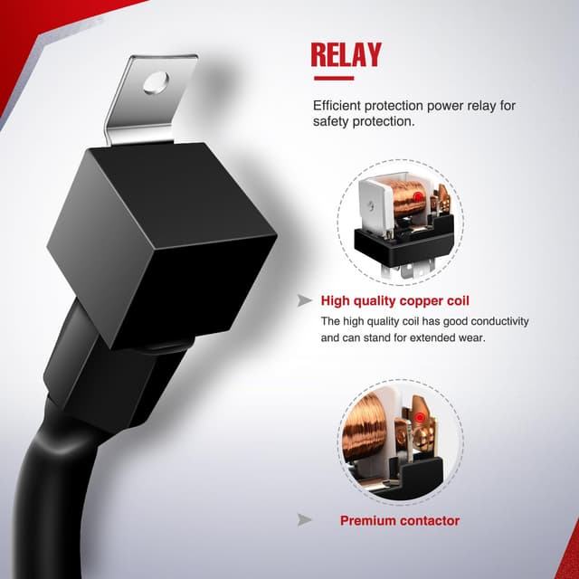 Detalle 2 de Nilight Remote Wiring Harness for LED Light Bars (12V, 15A, 16AWG) with Wireless Strobe Controller and Waterproof Relay