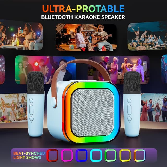 Thumbnail 5 de Portable Karaoke Mini Microphone Bluetooth Speaker 1 🎤