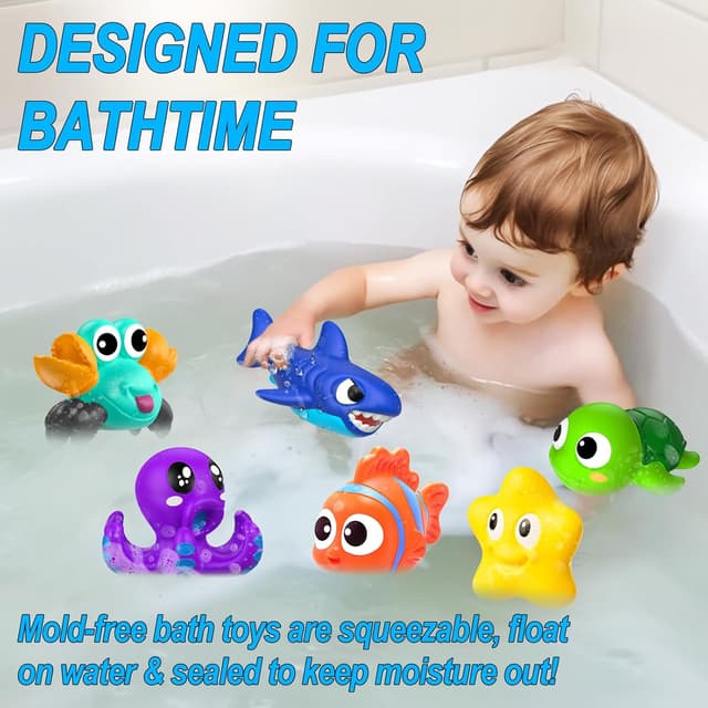 Thumbnail 4 de No Hole Mould Free Baby Bath Toys for Toddlers 1-3