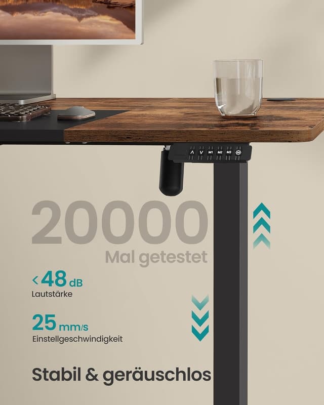 Thumbnail 4 de SONGMICS LSD016X01 Höhenverstellbarer Schreibtisch 140 x 60 cm