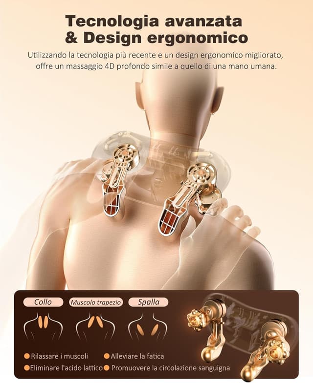 Thumbnail 3 de KNQZE Massaggiatore cervicale 4D con riscaldamento 🔥👐