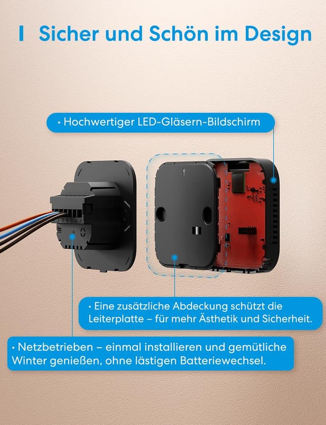 Thumbnail 6 de meross Smart Thermostat (Matter) WLAN für Fußbodenheizung & Boiler – digitaler Heizungsthermostat