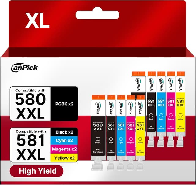 Detalle de CanPick PGI-580XXL CLI-581XXL Multipack 10er-Pack