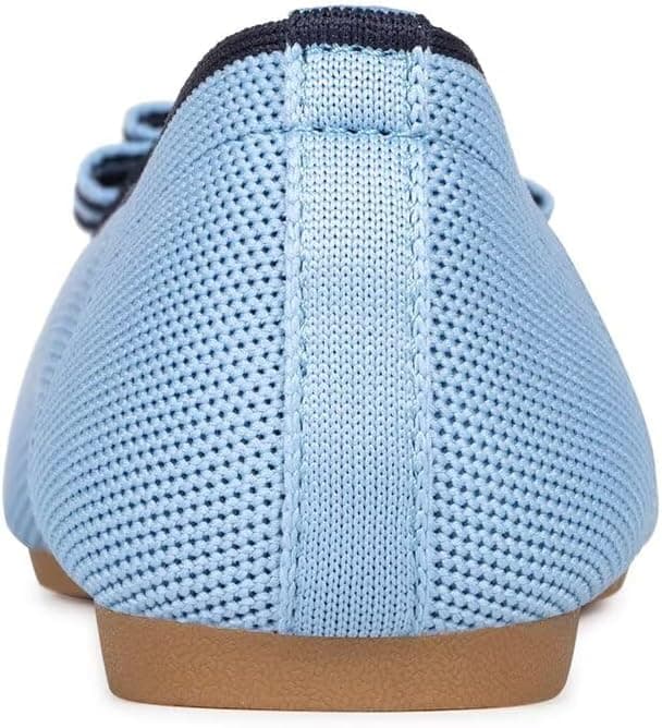 Thumbnail 6 de Frank Mully Loafer Flats für Damen – waschbare Strickstoff-Flats im Ballettstil mit Schleifen