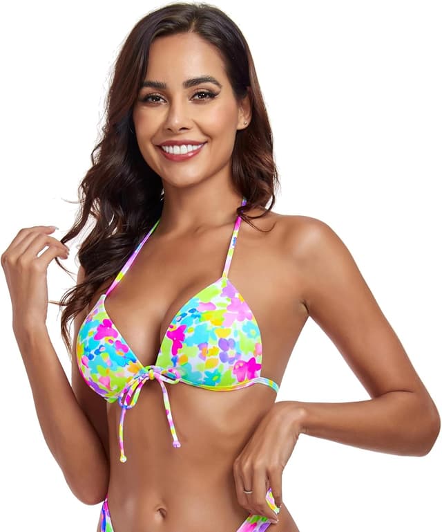 Detalle de Haut de maillot de bain femme push-up RELLECIGA – bikini top à bonnets souples