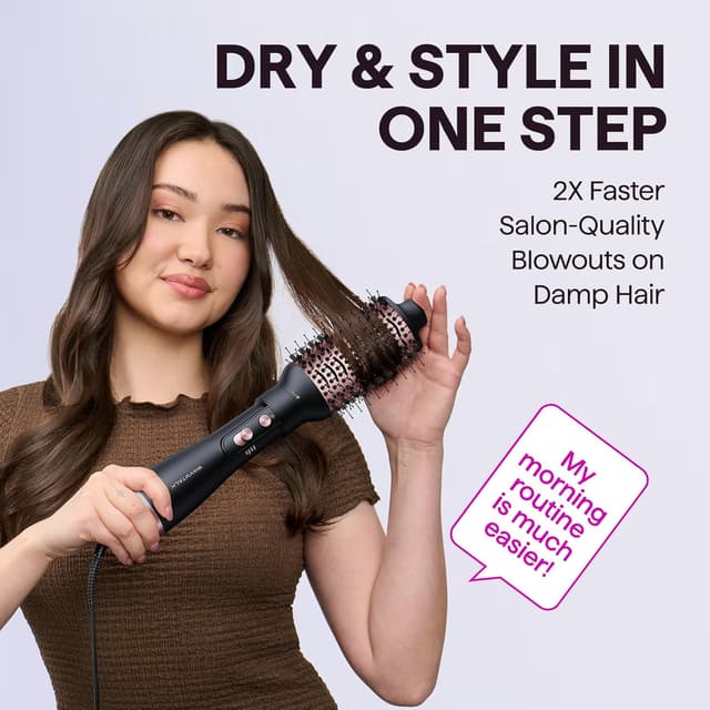 Detalle de Wavytalk Air Sculpt 4-in-1 Hair Dryer Brush Set (1050W) — Blowout Brush Styler for Volume, Smoothing & Straightening