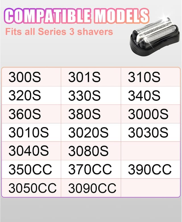 Thumbnail 4 de Têtes de rasoir 32B Series 3 compatibles Braun 2 pcs 🪒