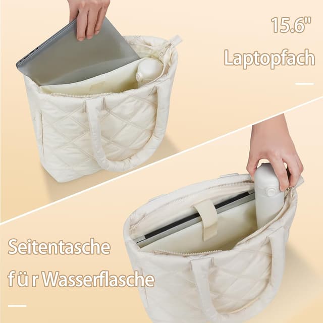 Detalle 2 de soewten Sac fourre-tout matelassé 15,6