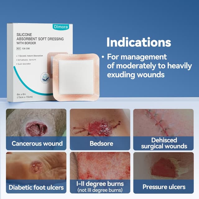 Thumbnail 6 de Dimora Silicone Wound Pads 6"X 6" ⚙
