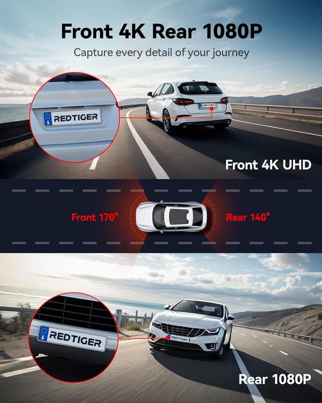 Detalle 2 de REDTIGER F7N Touch 4K Dash Cam