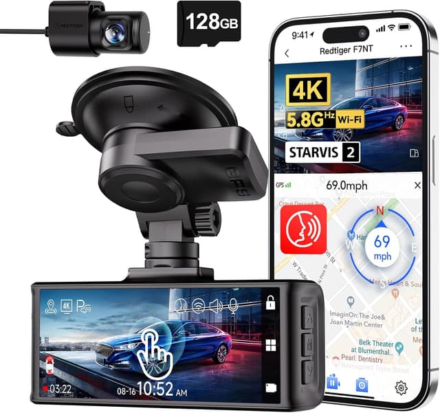 Imagen de REDTIGER F7N Touch 4K Dashcam mit GPS und 128GB Karte en OfertitasTOP