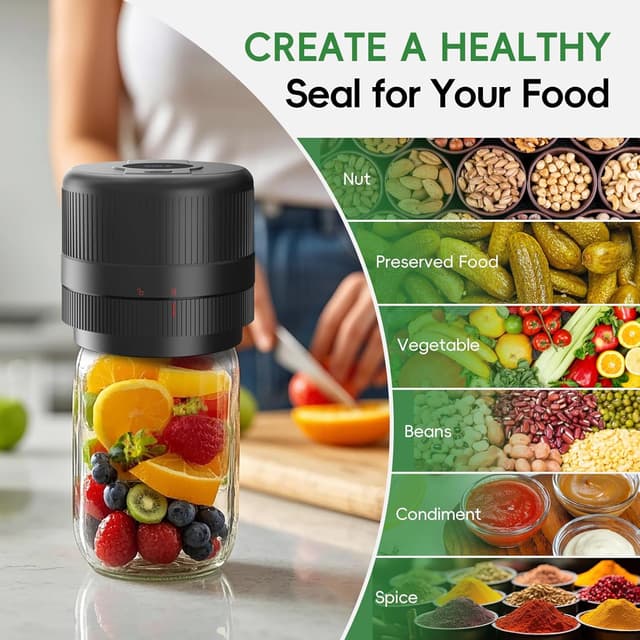 Thumbnail 6 de Wothfav Mason Jar Vacuum Sealer Kit 1300mAh