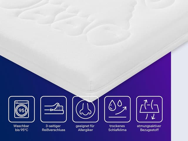 Detalle de Traumnacht Baby-/Junior Duo Premium Kindermatratze Air Active (Öko-Tex, 70 x 140 cm)