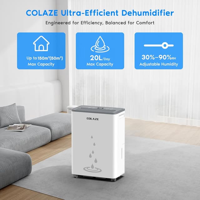 Thumbnail 1 de COLAZE Deumidificatore 20L/24h per casa