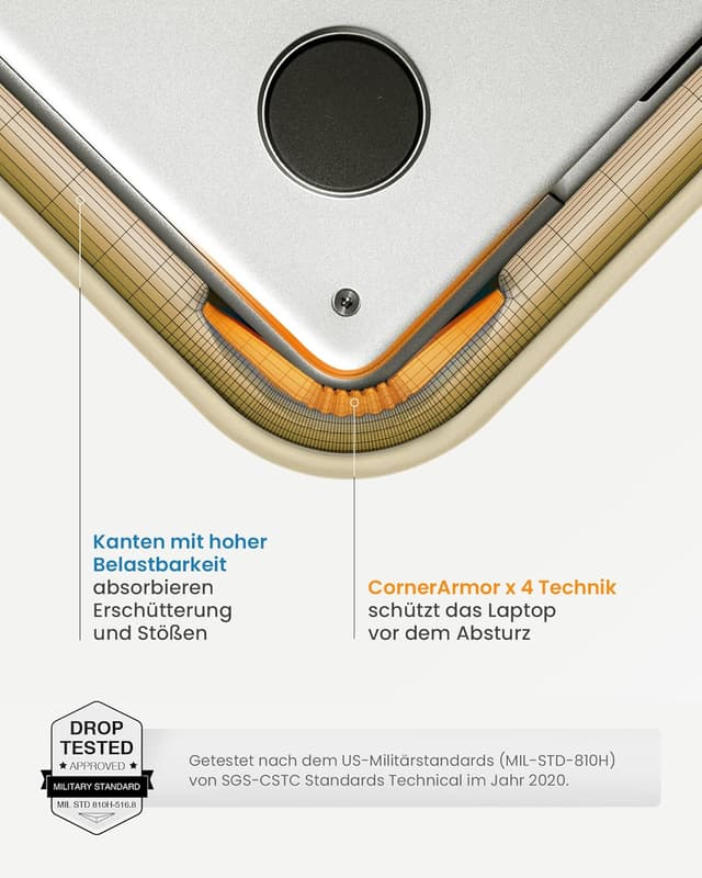 Detalle de tomtoc gesteppte Laptop-Tasche Puffy Sleeve für 16 Zoll MacBook Pro (A3403/A3186/A2991/A2780 u. a.)