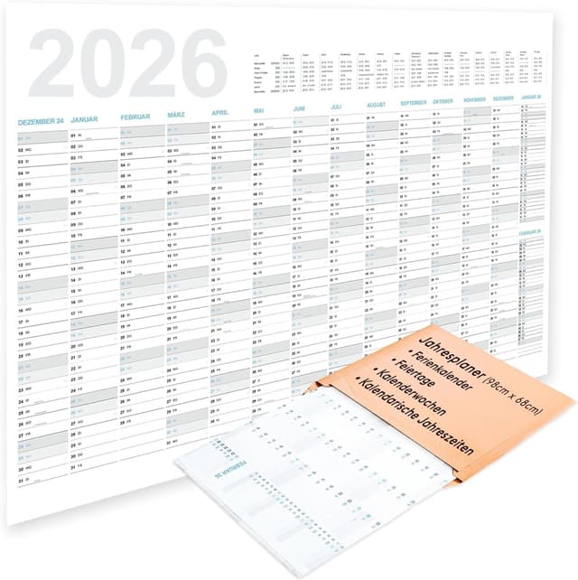 Detalle de FLYERALARM Calendario anual 2026 98x68 cm